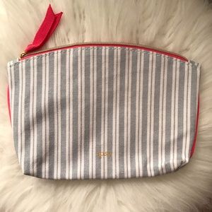 Ipsy blue & white striped bag